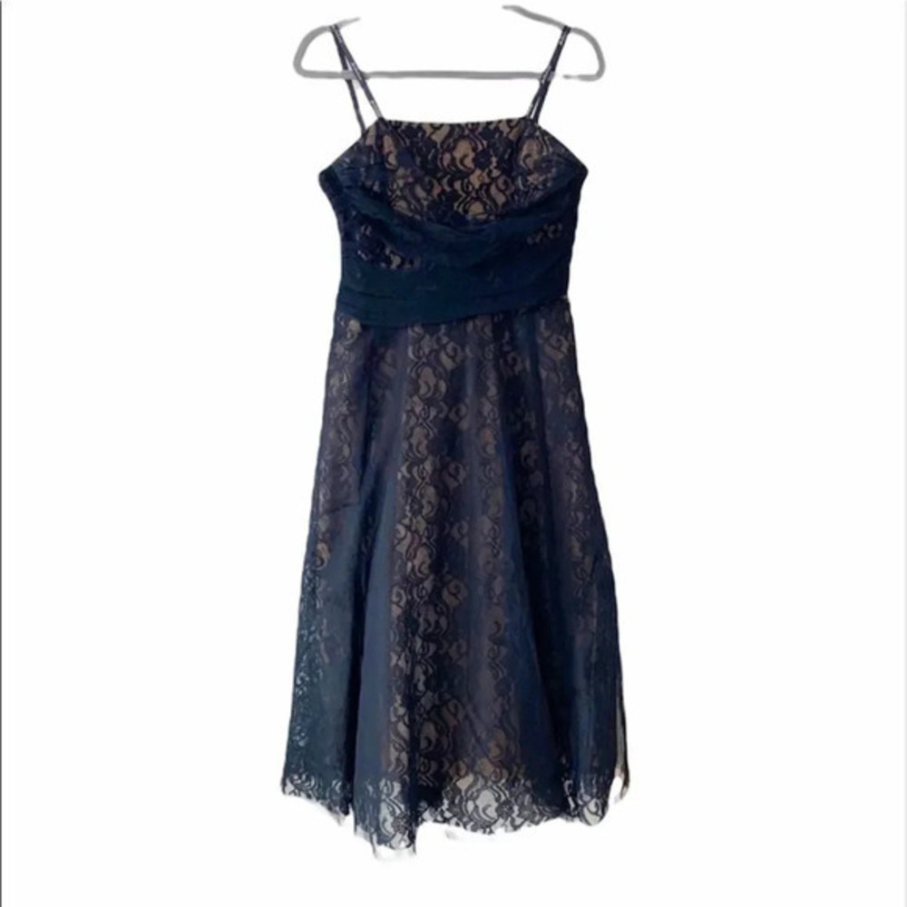 Jeffrey and Dara By‎ Tom Barra Vintage Black Lace Cocktail Dress 8 Formal Retro